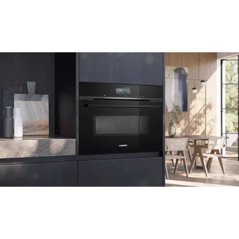 Siemens iQ700 CM776GKB1 cepeškrāsns 45 L 900 W Melna, Nerūsējošais tērauds