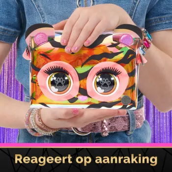 Purse Pets Purrisma Interaktīvā Tīģera Rotaļlieta un Crossbody Soma, vairāk nekā 30 Skaņas un Reakcijas, Bērnu Rotaļlietas Meitenēm un Pusaudzēm