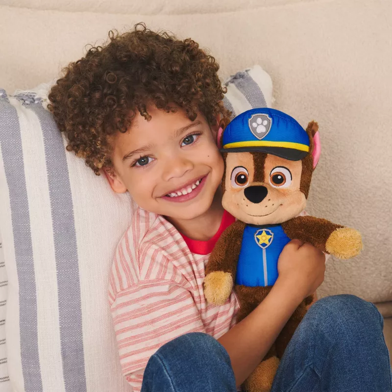 GUND PAW Patrol Oficiālais Chase Take Along Buddy Mīkstā rotaļlieta, Premium Pildīts Dzīvnieks vecumam no 1 gada, Zils/Brūns, 13”