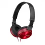 Sony MDR-ZX310, Vadu, 10 - 24000 Hz, Mūzika, 125 g, Austiņas, Sarkanas