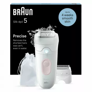 Epilators Braun Silk-épil 5 5-030 28 pincetes Rozā Balts
