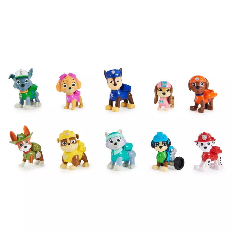 PAW Patrol 10th Anniversary All Paws On Deck dāvanu komplekts ar 10 kolekcionējamām figūriņām, bērnu rotaļlietas no 3 gadu vecuma