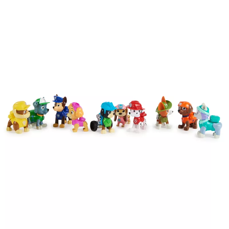 PAW Patrol 10th Anniversary All Paws On Deck dāvanu komplekts ar 10 kolekcionējamām figūriņām, bērnu rotaļlietas no 3 gadu vecuma