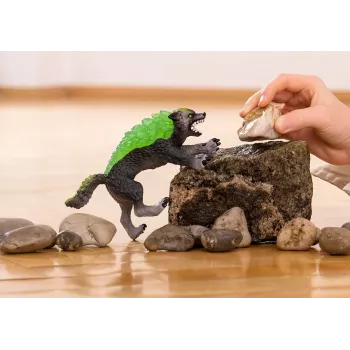 Schleich ELDRADOR CREATURES Granīta Vilks modelis 70153, 7+ gadi, zaļi/pelēks