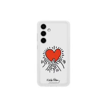 Aizsargmaciņš TPU Samsung Galaxy S24+ — Suit Case White, Red Transparent, 6.7 collu
