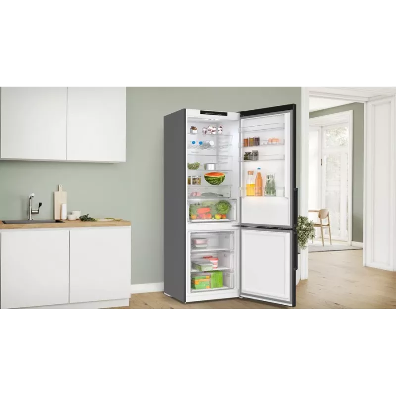 Bosch Serie 4 KGN49VXCT ledusskapis-saldētājs Brīvstāvošs 440 L Nerūsējošais tērauds