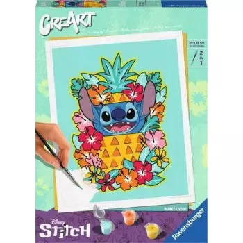 Glezniecības komplekts Ravensburger CreArt Disney Stitch — krāso pēc numuriem