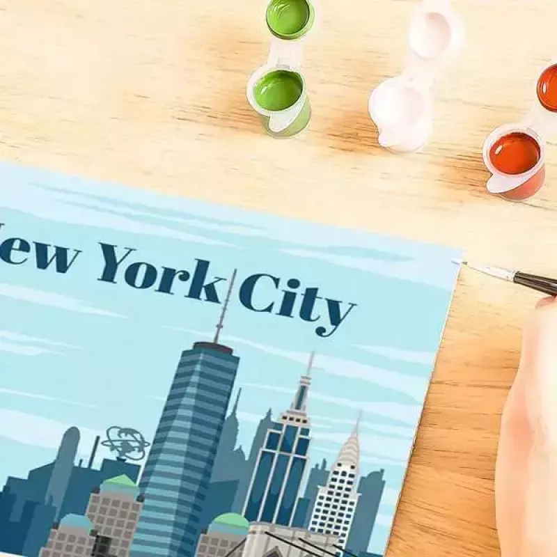 Krāsošanas komplekts Ravensburger CreArt — Krāsainā Ņujorka (krāso pēc numuriem)
