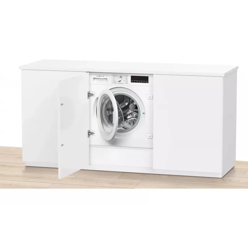 Bosch Serie 8 WIW28443 veļas mazgājamā mašīna, priekšējā ielāde, 8 kg, 1400 apgr./min, balta