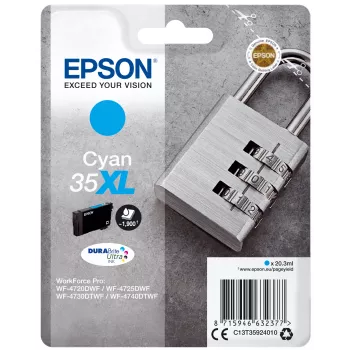 Kārtridžs Epson Padlock Singlepack Ciāns 35XL DURABrite Ultra Tinte