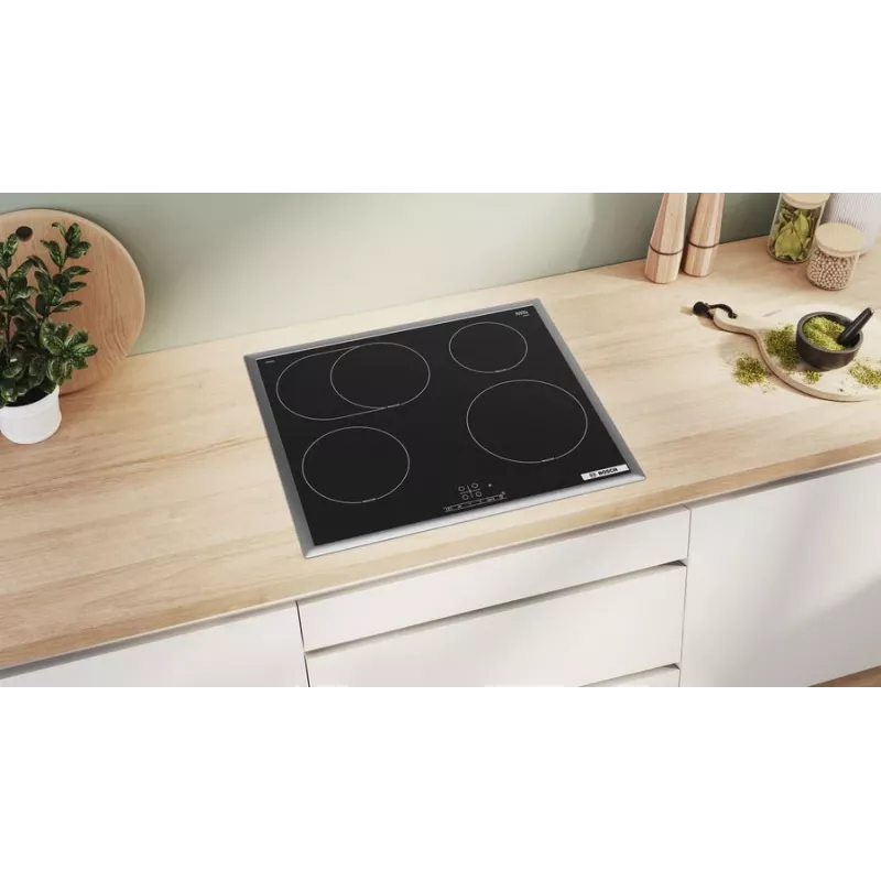 Bosch Serie 4 PIF64RBB5E indukcijas plīts virsma, melna, iebūvējama, 60 cm, 4 zonas