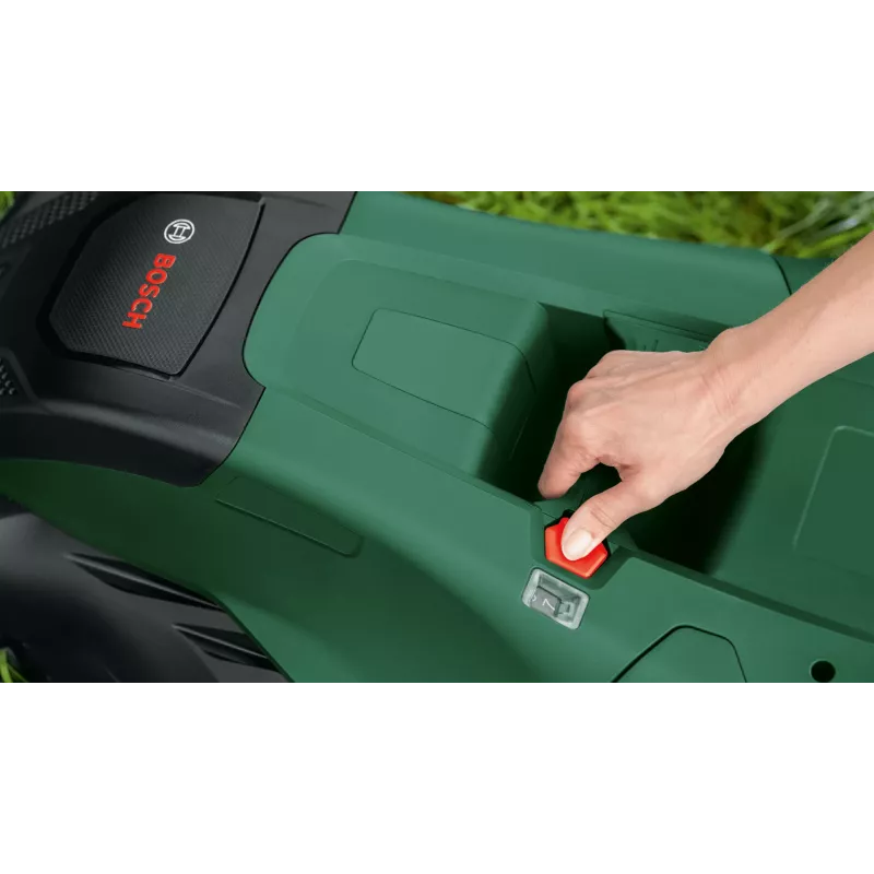 Zāles pļāvējs Bosch AdvancedRotak 40-650 — 1800 W, 40 cm pļaušanas platums, zaļš/melns