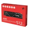 SSD M.2 512 GB ADATA XPG GAMMIX S70 BLADE — PCIe 4.0 NVMe, Lasīšana 7400 MB/s, Rakstīšana 2600 MB/s