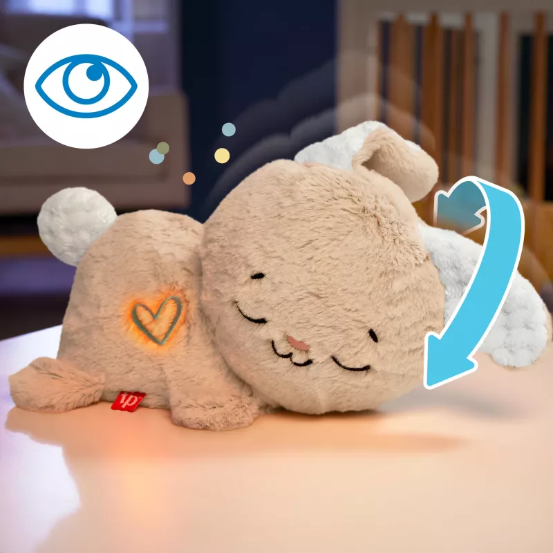 Fisher-Price Soothe & Settle Bunny mīkstā rotaļlieta ar skaņu un kustību