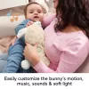 Fisher-Price Soothe & Settle Bunny mīkstā rotaļlieta ar skaņu un kustību