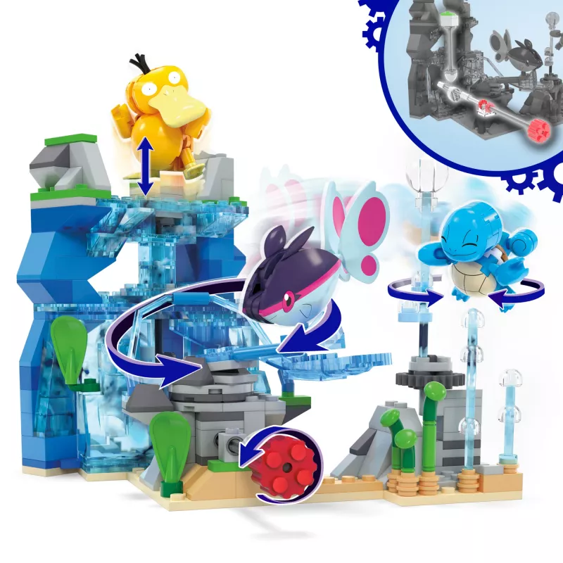 MEGA Pokémon Ūdens piedzīvojumu būvēšanas komplekts ar 3 figūriņām (319 gab.) bērniem