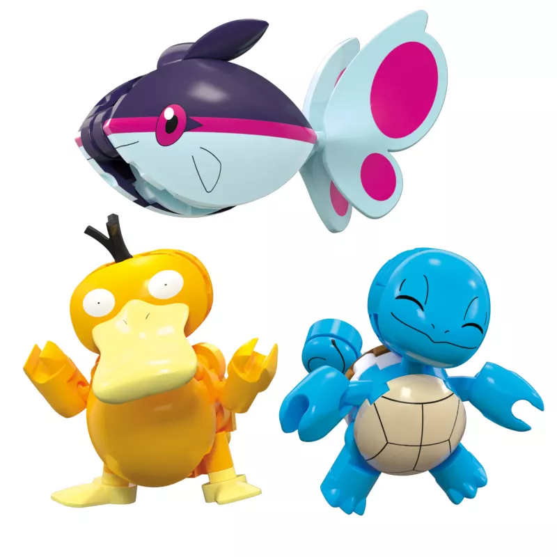 MEGA Pokémon Ūdens piedzīvojumu būvēšanas komplekts ar 3 figūriņām (319 gab.) bērniem