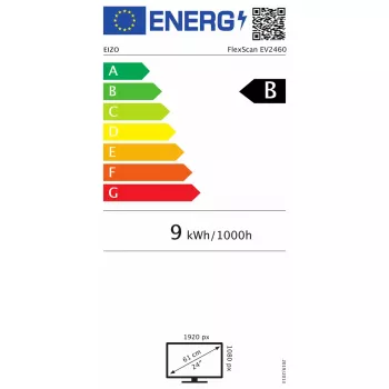 EIZO FlexScan EV2460-WT datora monitors 60,5 cm (23,8 collas) 1920 x 1080 pikseļi Full HD LCD balts