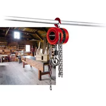 Ķēdes pacēlājs Einhell TC-CH 1000 1000 kg 2.5 m Sarkans Sudrabs