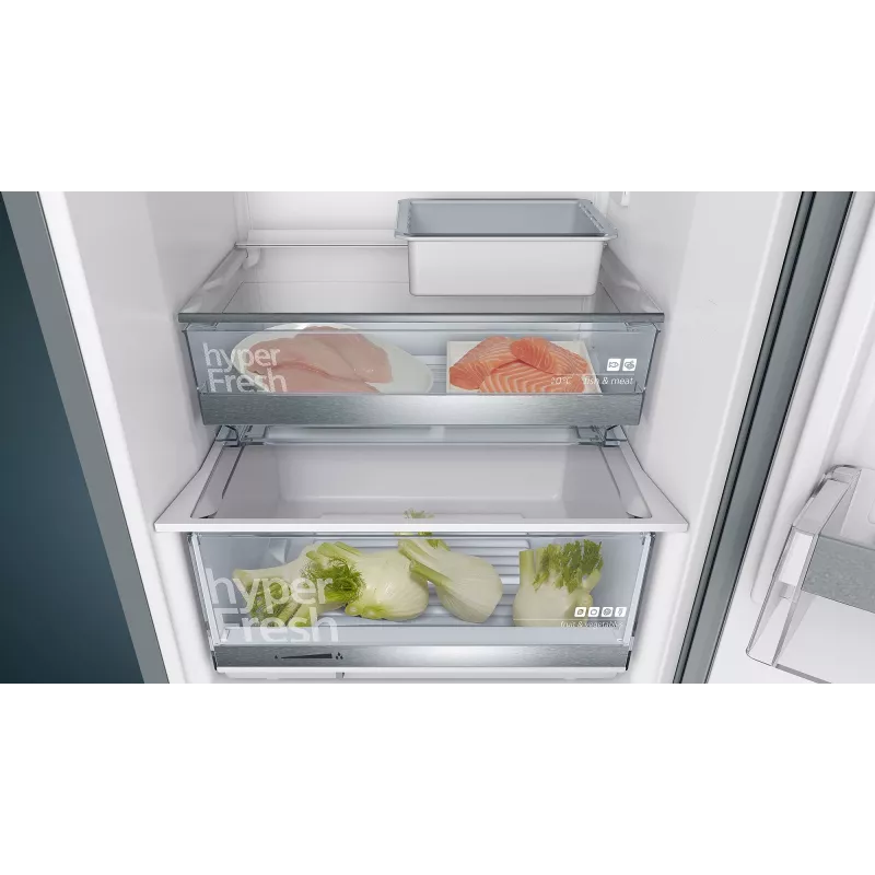 Siemens iQ500 KG39E8XBA ledusskapis-saldētājs Brīvstāvošs 343 L Melns, Nerūsējošais tērauds