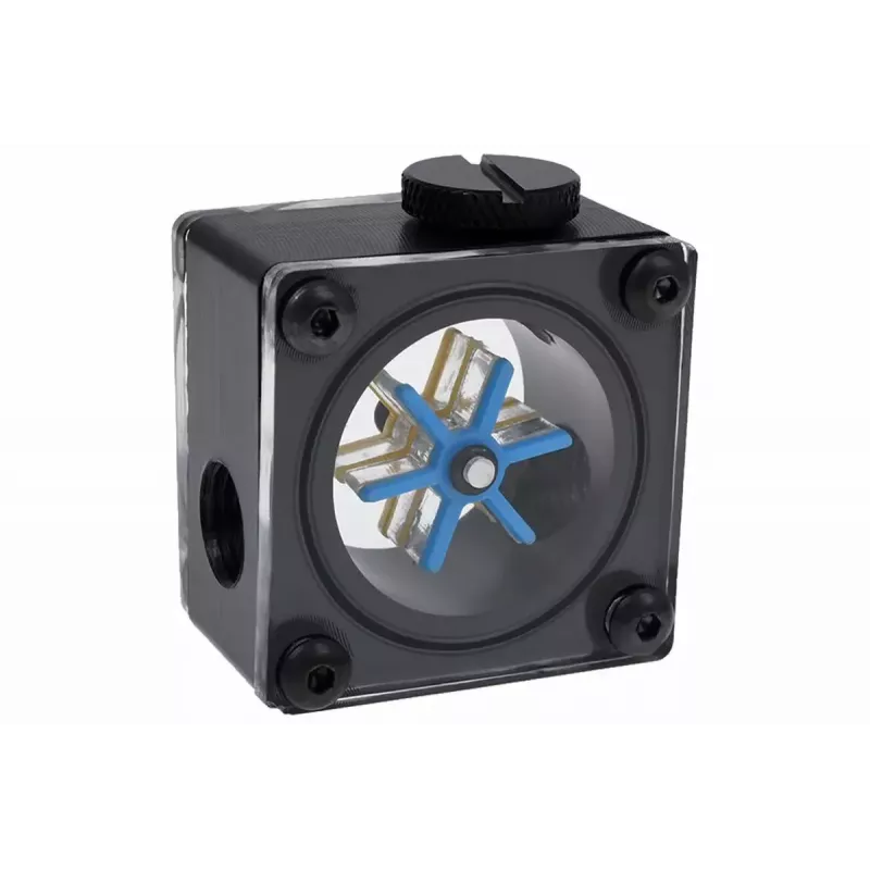 Alphacool Eisfluegel plūsmas indikators G1/4, kvadrātveida, acetāls, melns