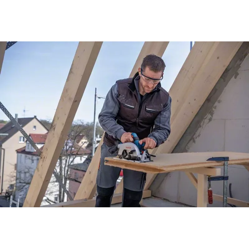 Bosch GKS 18V-57-2 Professional akumulatora ripzāģis, 18 V, 165 mm, bez akumulatora, zils/melns
