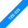 Lentas lente Brother TZe535 12mm balts uz zila