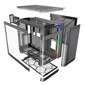 PC korpuss Montech KING 95 PRO Midi Tower Melns