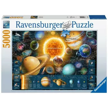 Puzle Ravensburger Saules sistēma 5000 gabali – Ravensburger 5000 gabalu puzle ar planētu sistēmu