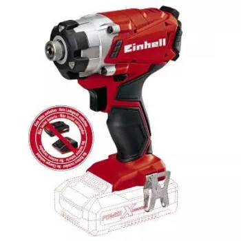 Bezvada triecienskrūvgriezis Einhell TE-CI 18/1 Li-solo, ātrās atbrīvošanas patrona, melns/pelēks/sarkans