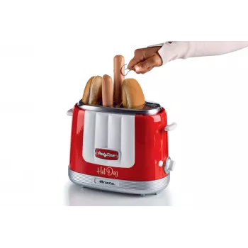 Ariete 206 Hot Dog Maker Party Time, 650W, Sviestmaizes un Hot Dog, Sarkana