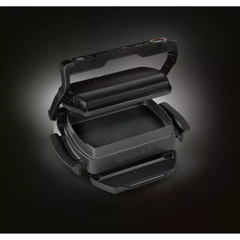 Kontakta grils Tefal GC7148 — 2000 W, nerūsējošā tērauda korpuss, regulējams termostats, režģa virsma