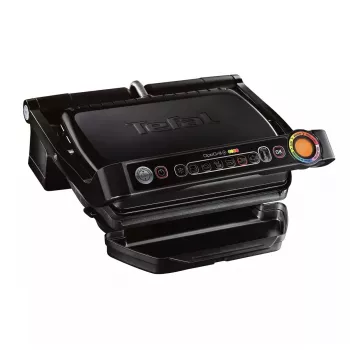 Kontakta grils Tefal GC7148 — 2000 W, nerūsējošā tērauda korpuss, regulējams termostats, režģa virsma