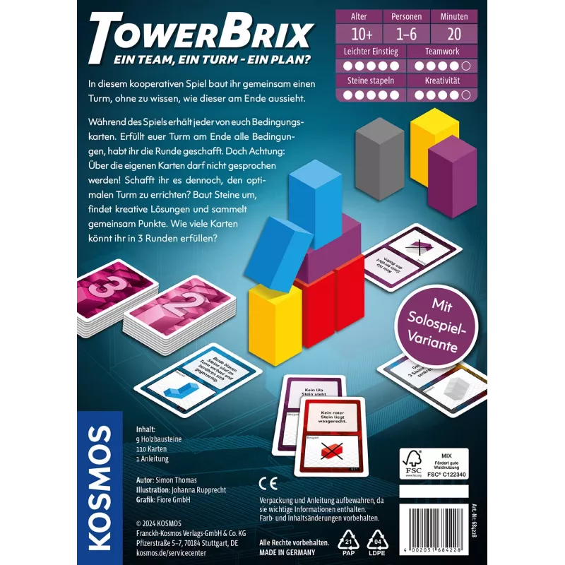 Kosmos TowerBrix galda spēle