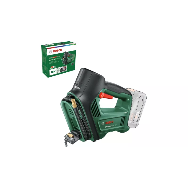Bosch UniversalPump 18V 0603947100 bezvadu gaisa sūknis, līdz 10 bar, bez akumulatora un lādētāja, zaļš/melns