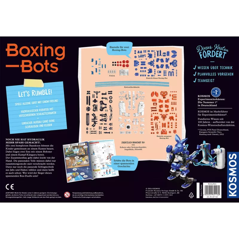 Kosmos Boxing Bots – robotu būvēšanas komplekts, inženierija, 10+ gadi