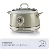 Ariete 2904 Rīsu plīts - Elektriskā rīsu plīts ar keramikas bļodu - Pašdarināts suši - Multivāre - Vintage līnija - 3.5 L - 650 W - Bēša