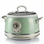 Ariete 2904 Rīsu plīts - Elektriskā rīsu plīts ar keramikas bļodu - Pašdarināts suši - Multivārāmā ierīce - Vintage līnija - 3.5 L - 650 W - Zaļa