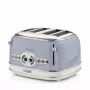 Ariete 156 4 Slotu Vintage Toaster, 1600 W, 6 Līmeņu Grauzdēšana, Nerūsējošais Tērauds Krāsots Pasteļzilā Krāsā, Bez Sviestmaižu Turētājiem, Zils