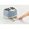 Ariete 156 4 Slotu Vintage Toaster, 1600 W, 6 Līmeņu Grauzdēšana, Nerūsējošais Tērauds Krāsots Pasteļzilā Krāsā, Bez Sviestmaižu Turētājiem, Zils