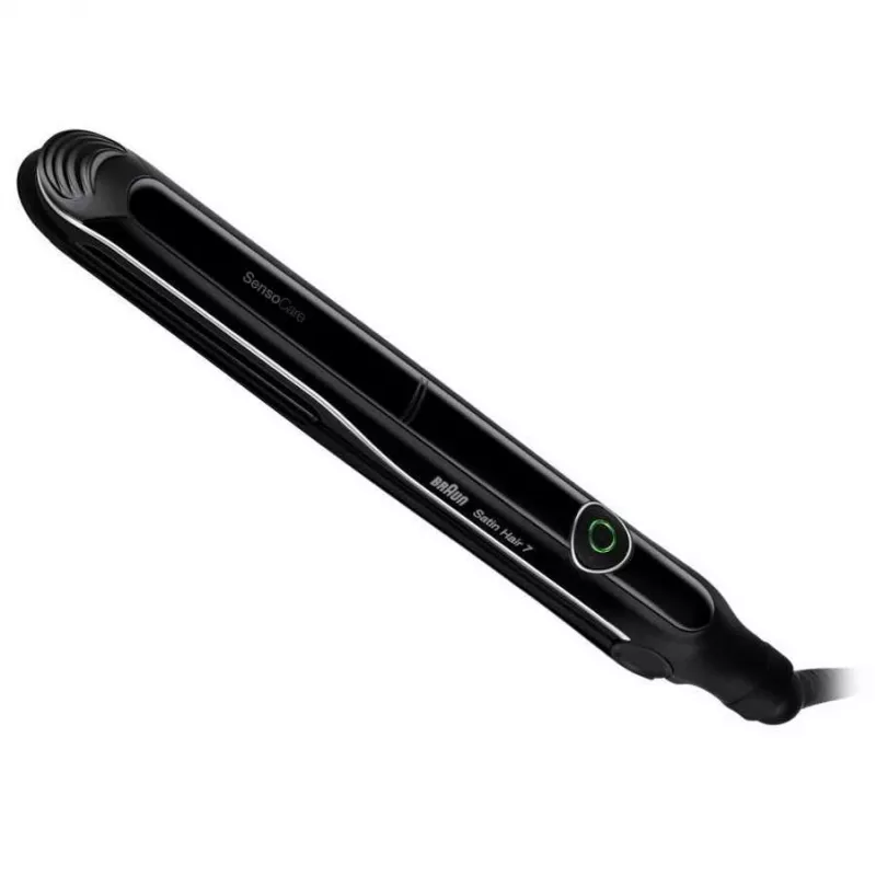 Braun Satin Hair 7 SensoCare ST780 Taisnošanas gludeklis Silts Melns 2 m