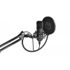 PC mikrofons ENDORFY Solum — USB-C vadu kardiīds mikrofons, 16-bit/48 kHz, 18–21000 Hz, galda stiprinājums, 2,9 m kabelis, austiņu izeja, pop-filtrs