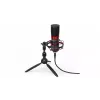 ENDORFY Solum Streaming T — USB vadu mikrofons, 24-bit/48 kHz, 18–21000 Hz, galda stiprinājums, austiņu izeja, melns