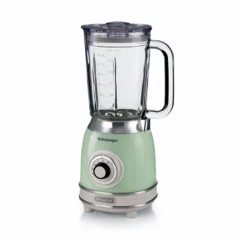 Ariete 583, Vintage Blender ar 1,5 litru stikla trauku, 4 nerūsējošā tērauda asmeņiem, 4 ātrumiem + Pulse, 1000 W, zaļš