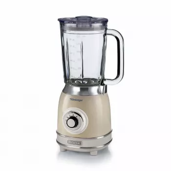 Ariete 583, Vintage Blender ar 1.5 litru stikla trauku, 4 nerūsējošā tērauda asmeņiem, 4 ātrumiem + Pulse, 1000 W, bēšs