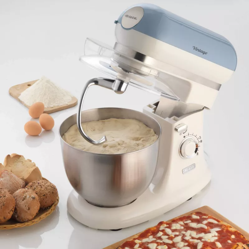 Ariete 1588 Vintage Planetārais Mikseris, 5.5 L, 7 ātrumi, 2400 W, Pasteļzils