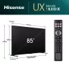 Hisense 85UXNQ 2.16 m (85 inch) 4K Ultra HD Smart TV Wi-Fi Melns, Pelēks 700 cd/m²