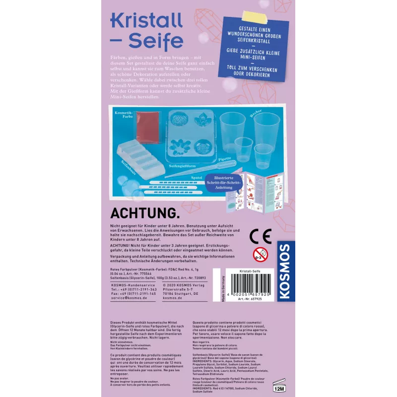 Kosmos 65792 Ziepju gatavošanas komplekts, Ķīmija, 8+ gadi, Daudzkrāsains