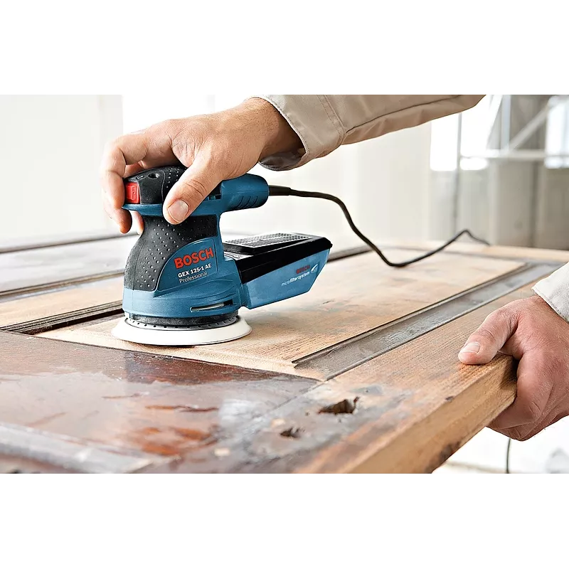 Bosch GEX 125-1 AE Professional Orbitālā slīpmašīna 12000 RPM 24000 OPM Melna, Zila, Sarkana