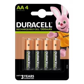Duracell 4 LR06 1300mAh uzlādējama baterija NiMH